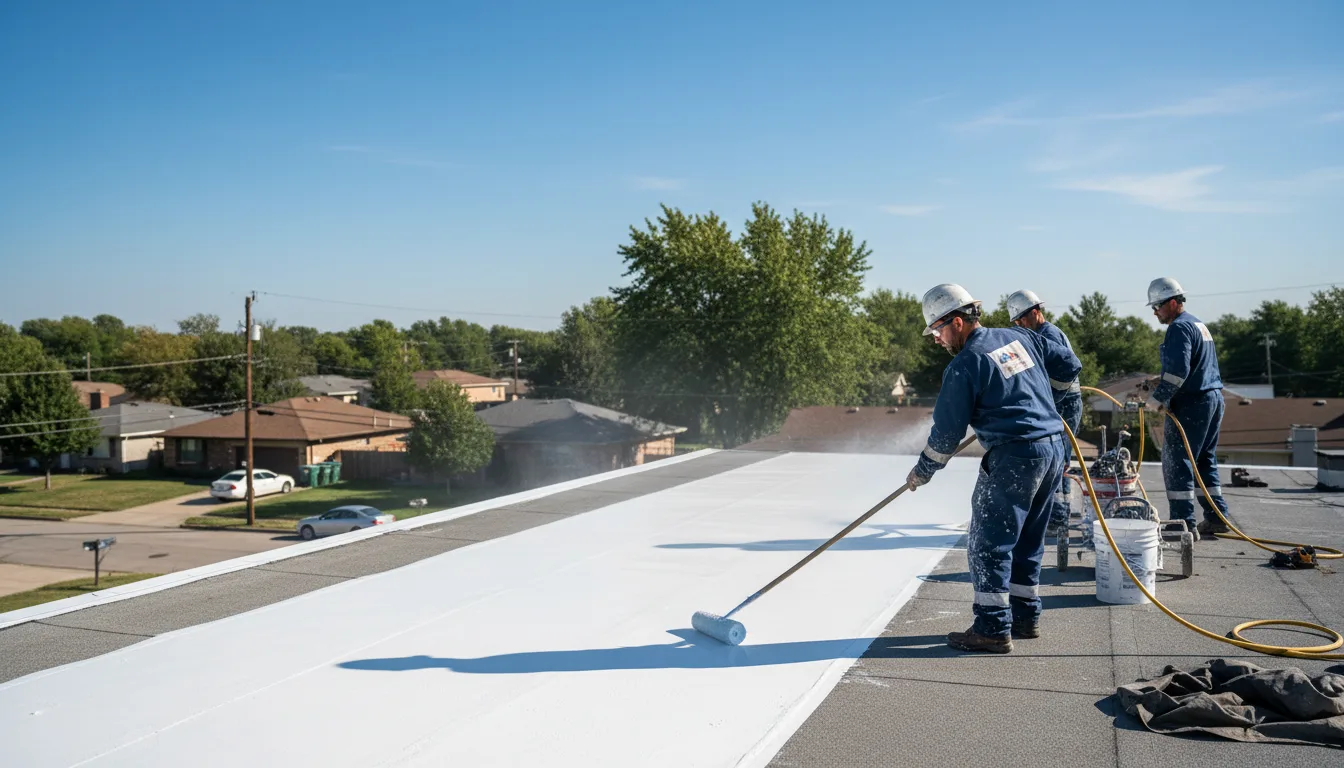 Commercial roof coating in Rattan, OK near me